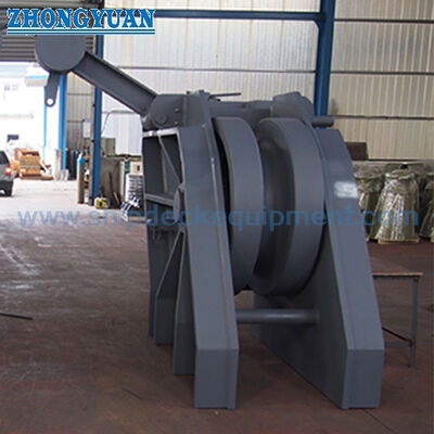 Topador de cadena de ancla tipo rodillo con gancho | JIS F 2031 para cadena de ancla grande de 70-132 mm