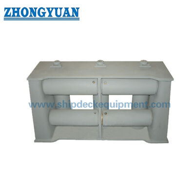 Siete rodillos Universal Fairlead con rodillo superior. CB 3062 Tipo D para amarre y remolque de buques.
