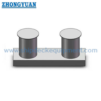 Bolardo de doble mordaza con base insertada para amarre y remolque de barcos, tipo B GB/T 554