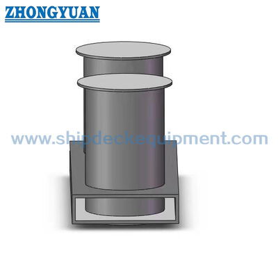 Bolardo de doble mordaza con base insertada para amarre y remolque de barcos, tipo B GB/T 554