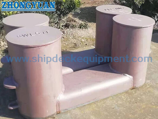 Bollar de acero doblemente soldado con placa de base compacta. ISO 13795 Tipo A para amarre y remolque de buques.
