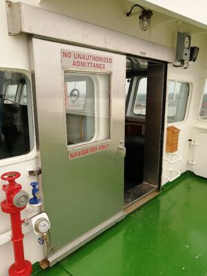 Puerta deslizante de acero inoxidable Marine Outfitting de la timonera del puente de la prueba de los sonidos