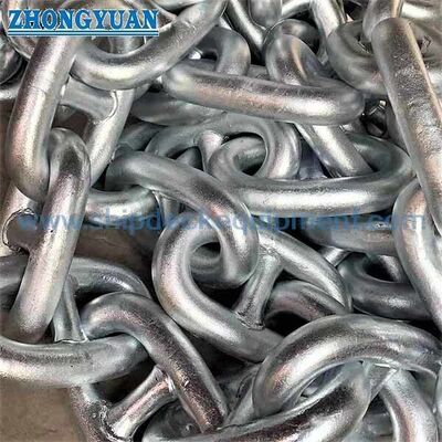 Cadena de anclaje de enlace galvanizado en caliente Grado 2 y Grado 3 para anclaje marino
