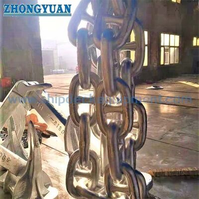 Cadena de anclaje de enlace galvanizado en caliente Grado 2 y Grado 3 para anclaje marino