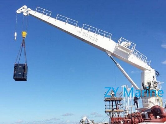 Grúa marina hidráulica de pluma recta 1-20T | Grúa de barco con giro de 360°