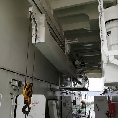 Disposición horizontal Crane Ship Deck Equipment del pórtico de dos ganchos