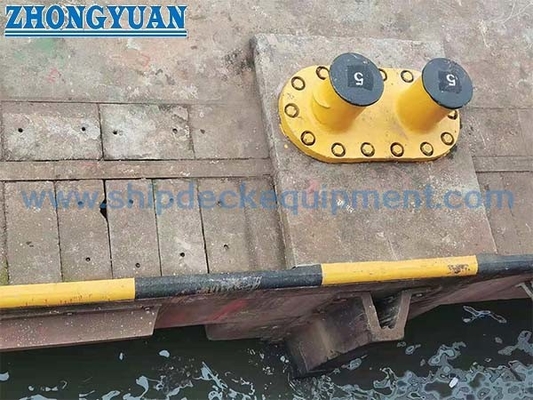 El muelle empernado de acero de Bitt del doble de lanzamiento Anchorage inclinó el equipo del amarre de la nave del bolardo
