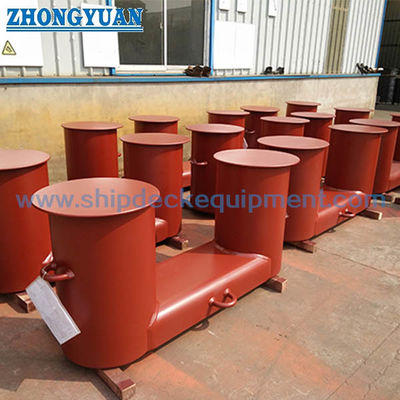 125-250mm Bolardo Inclinado de Doble Cornamenta | Bolardo de Amarre Soldado Tipo B CB/T 169-2011 para Cubierta de Barco