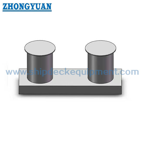 Bolardo de doble mordaza con base insertada para amarre y remolque de barcos, tipo B GB/T 554